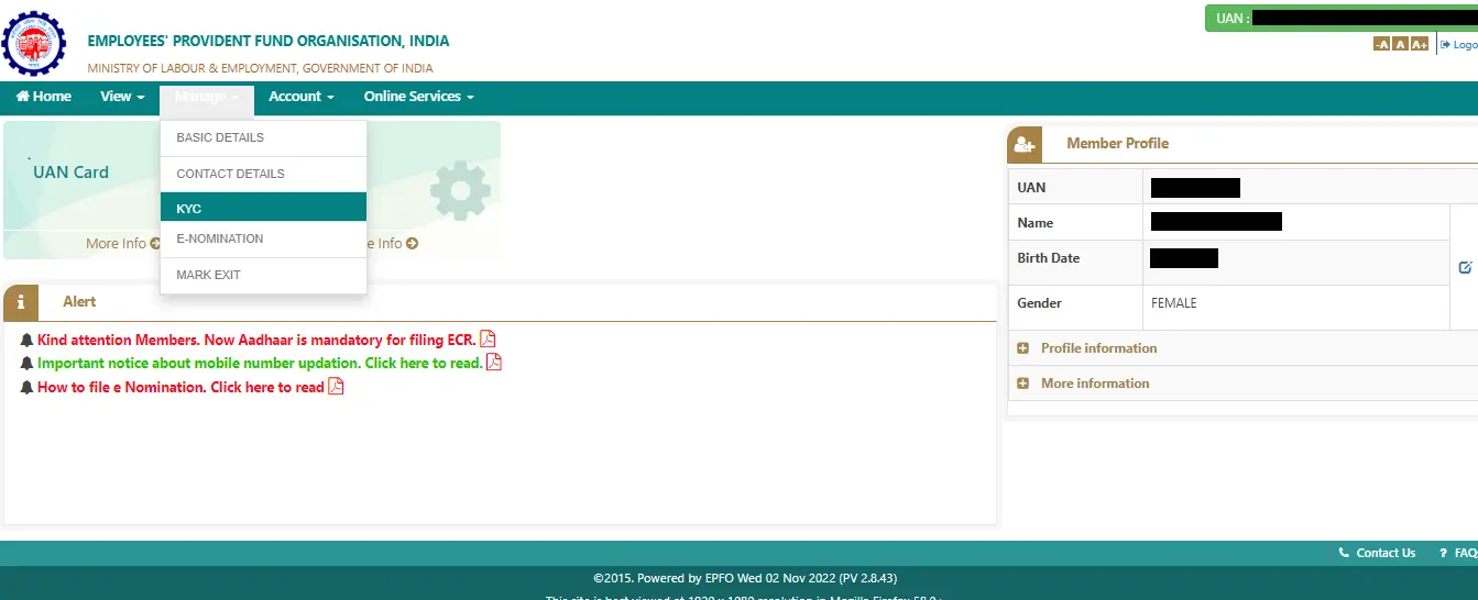 Member KYC
